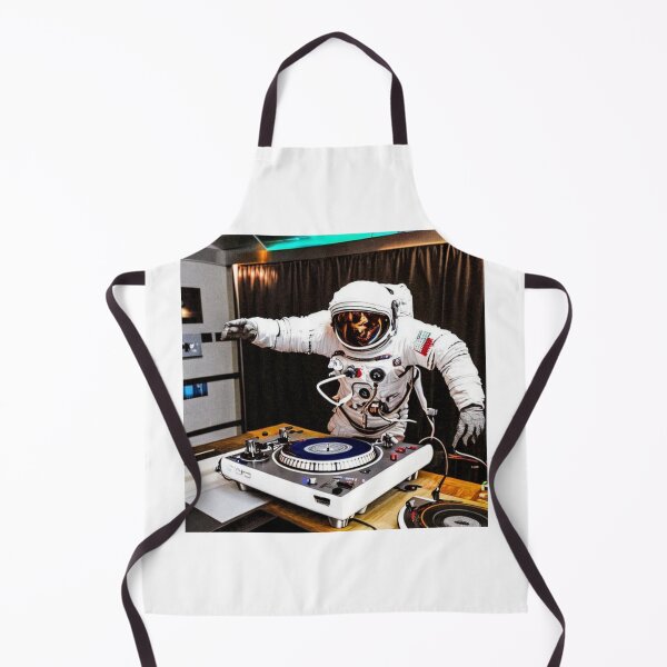 Item preview, astronaut DJ on turntables designed and sold by bluegreen.