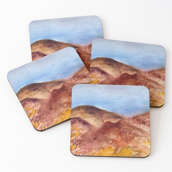 Item preview, Desert mountains, gold and red designed and sold by FunArt4All.