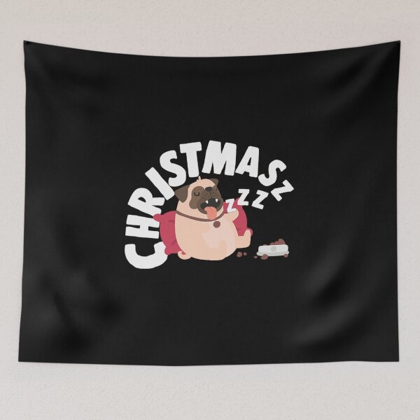 Item preview, funny sleepy pug christmas designed and sold by illustrationow.