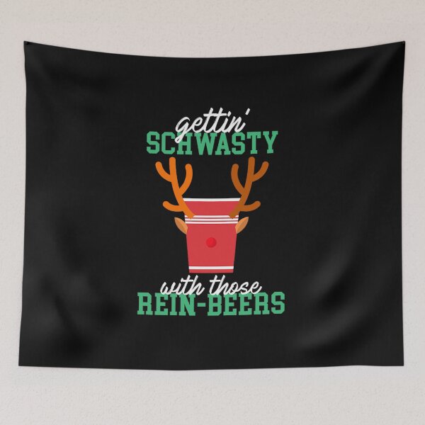 Item preview, gettin shwasty with those rein beers reindeer funny xmas christmas designed and sold by illustrationow.