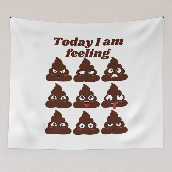 Item preview, To day I am feeling poo emoji - funny designed and sold by PellSilversmith.