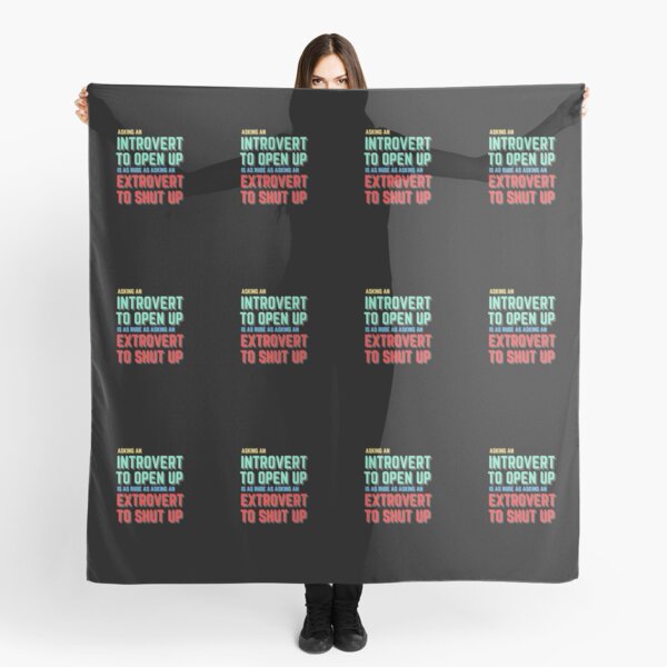 Introvert Love Quotes Scarves for Sale