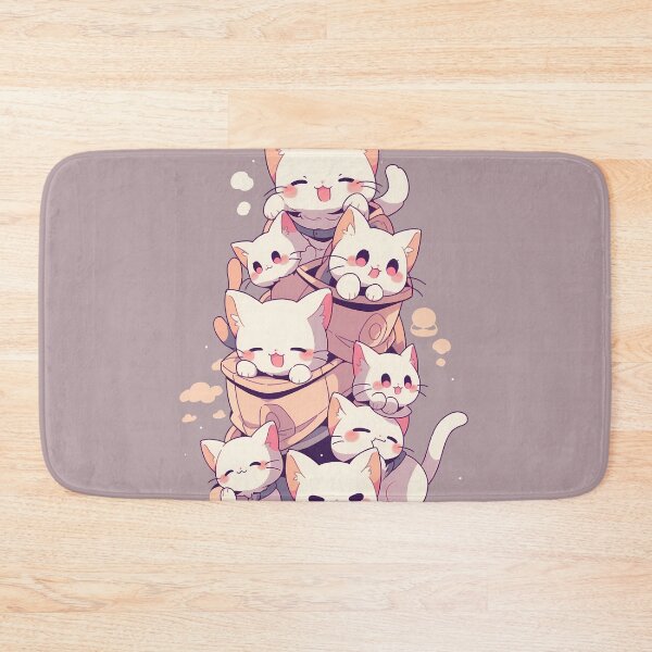 Artikelvorschau, Netter Stapel Katzen - Kawaii - Anime entworfen und verkauft von NianderQuinn.