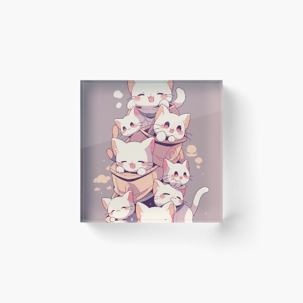 Artikelvorschau, Netter Stapel Katzen - Kawaii - Anime entworfen und verkauft von NianderQuinn.