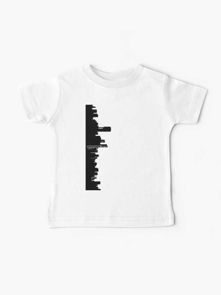 Black Chicago line art - Chicago - T-Shirt