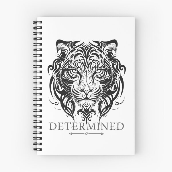 Item preview, Determined Tribal Tiger Face in Black - Make a Bold Statement designed and sold by ShadowAndSlate.
