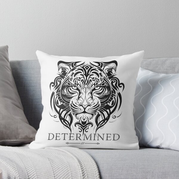 Item preview, Determined Tribal Tiger Face in Black - Make a Bold Statement designed and sold by ShadowAndSlate.