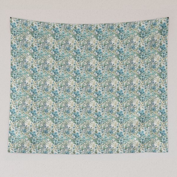 Item preview, Blue flowers pattern  designed and sold by mliotard.