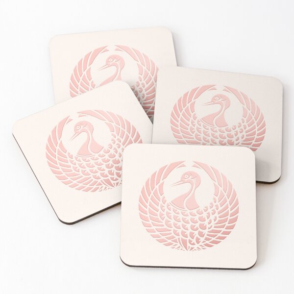 Item preview, Rose Gold Tsuru no Maru Kamon designed and sold by Takeda-art.