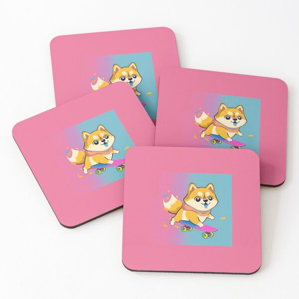 Item preview, The skateboarding Shiba Inu. designed and sold by SMALL BEAR ART.