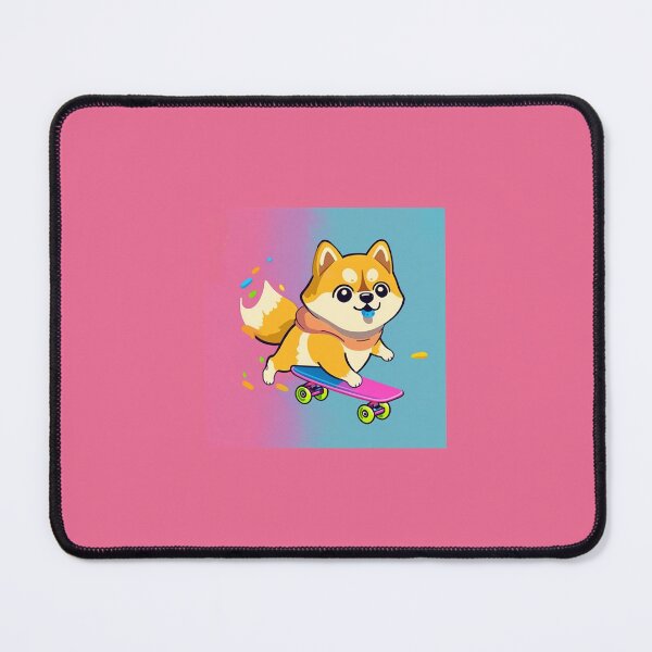 Item preview, The skateboarding Shiba Inu. designed and sold by SMALL BEAR ART.
