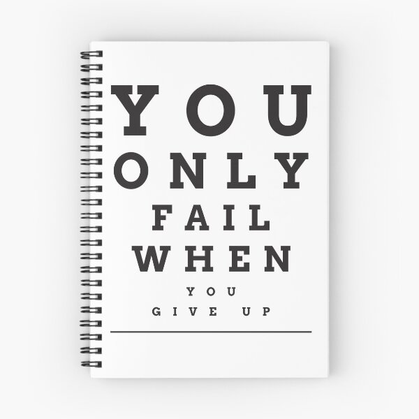 Item preview, You only fail when you give up designed and sold by Ayurveda Fun Store.