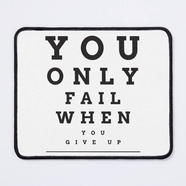 Item preview, You only fail when you give up designed and sold by Ayurveda Fun Store.