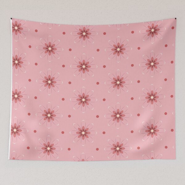 Item preview, Pink daisy flower pattern, botanical floral spring pattern designed and sold by withasmiledsgn.