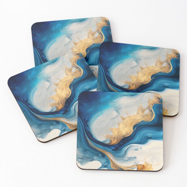 Item preview, background of marble colors of blue white and gold designed and sold by hAITHAM1985.