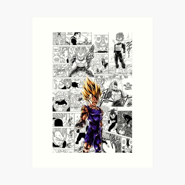 Dragon Ball Vegeta Manga Art Printed Rock Slate - Visibee