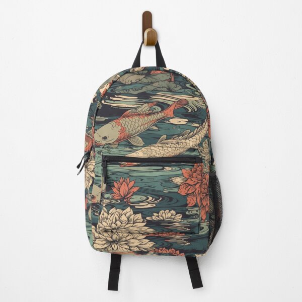 Item preview, Koi Pond Harmony - Traditional Japanese Repeating Pattern Inspired by Classic Woodblock Prints designed and sold by EndlessTextures.