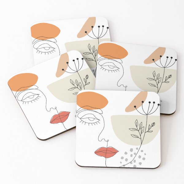 Item preview, Abstract Boho Face Scandinavian Line Art Minimalist Drawing designed and sold by iCoolShirts.