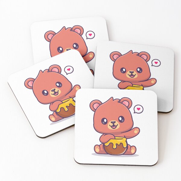 Item preview, Cute Teddy Bear with Honey designed and sold by SeedsplashMerch.