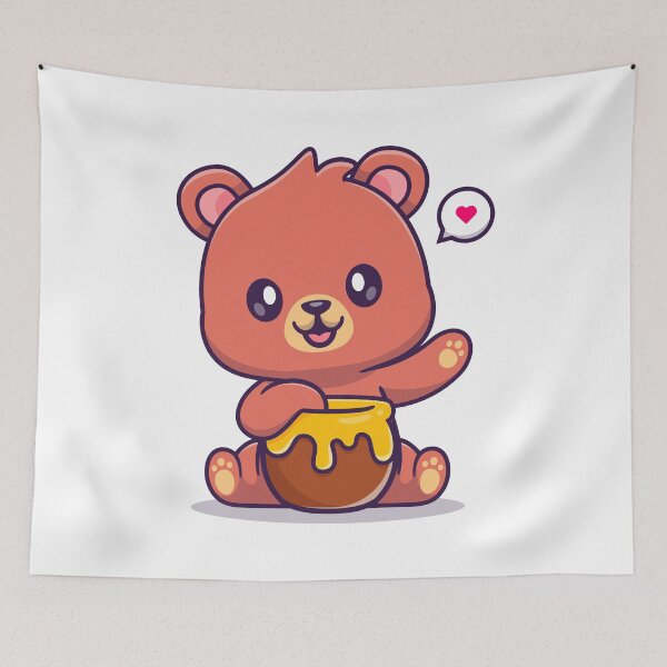 Item preview, Cute Teddy Bear with Honey designed and sold by SeedsplashMerch.