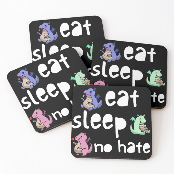 Item preview, Eat, Sleep, No Hate (white font) designed and sold by Daluyong.