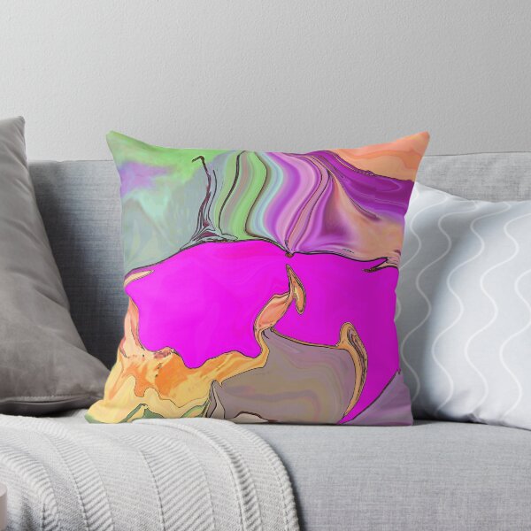 Groovy Glacier Throw Pillow