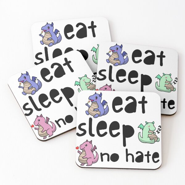 Item preview, Eat, Sleep, No Hate (black font) designed and sold by Daluyong.