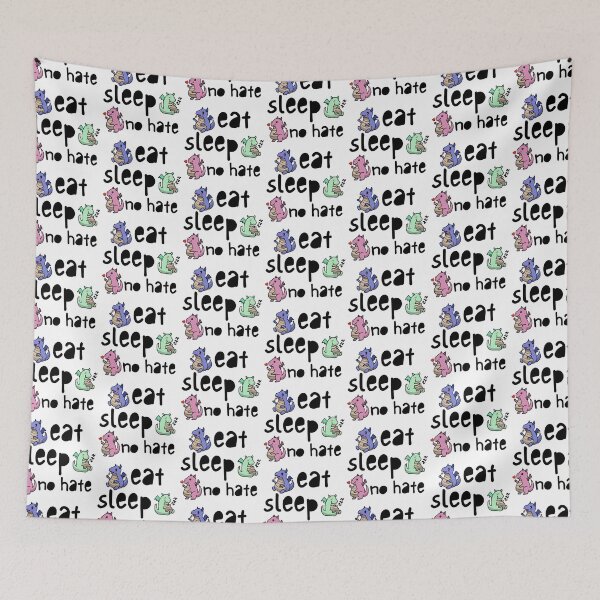 Item preview, Eat, Sleep, No Hate (black font) designed and sold by Daluyong.