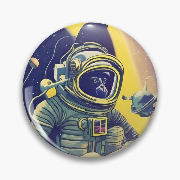 Artikelvorschau, Gorilla-Astronaut. Retro-Scifi-Tierkunstgeschenk. entworfen und verkauft von KumoMachina.