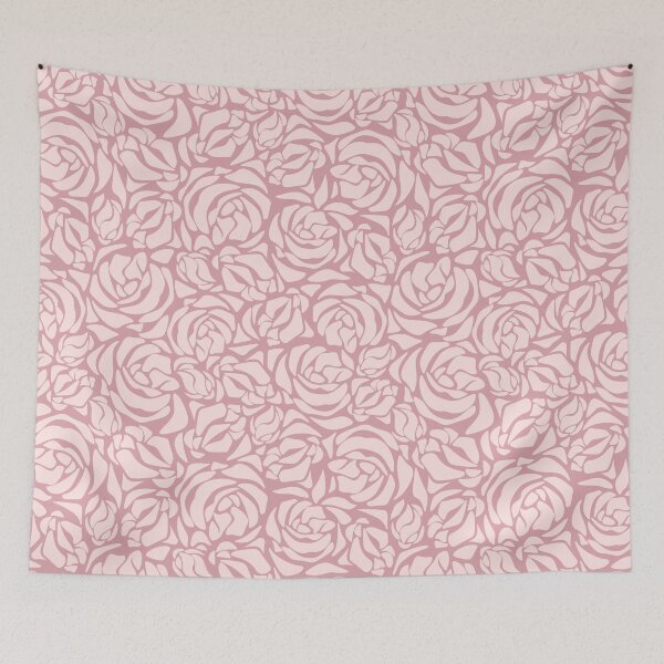 Item preview, Pink floral pattern with roses designed and sold by Naddya.