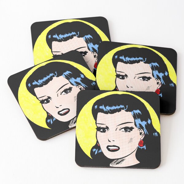 Item preview, Black Hair Vintage Comic Woman Portrait designed and sold by MadfishDesigns.