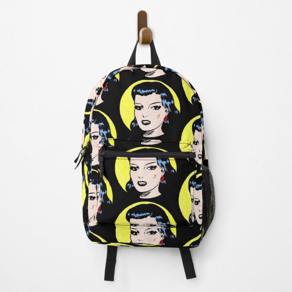 Item preview, Black Hair Vintage Comic Woman Portrait designed and sold by MadfishDesigns.
