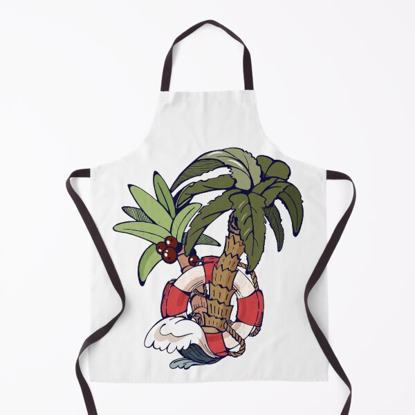 Item preview, Lifebuoy with palm trees and wave designed and sold by VaskanianArt.