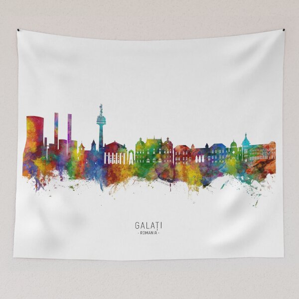 Aperçu de l'œuvre Galaţi Romania Skyline créée et vendue par ArtPrints.
