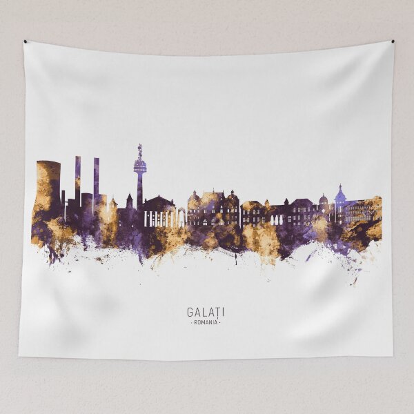 Aperçu de l'œuvre Galaţi Romania Skyline créée et vendue par ArtPrints.
