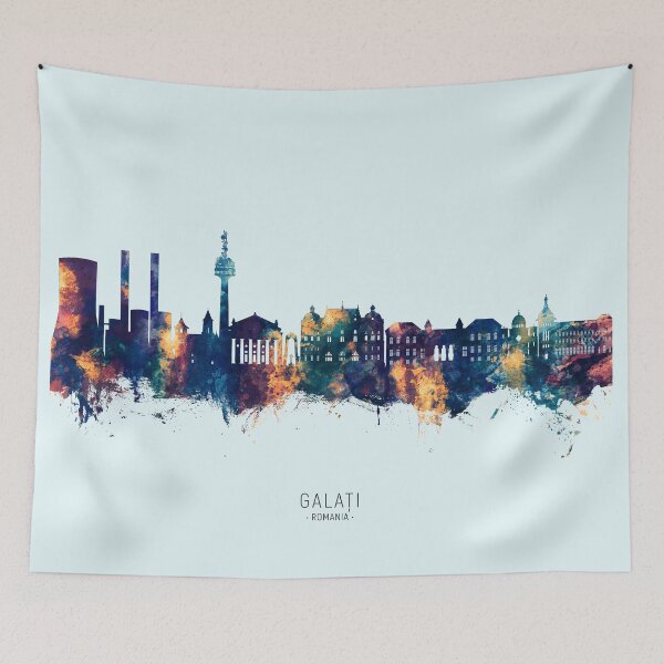 Aperçu de l'œuvre Galaţi Romania Skyline créée et vendue par ArtPrints.