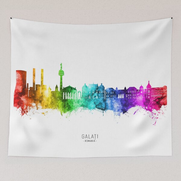 Aperçu de l'œuvre Galaţi Romania Skyline créée et vendue par ArtPrints.