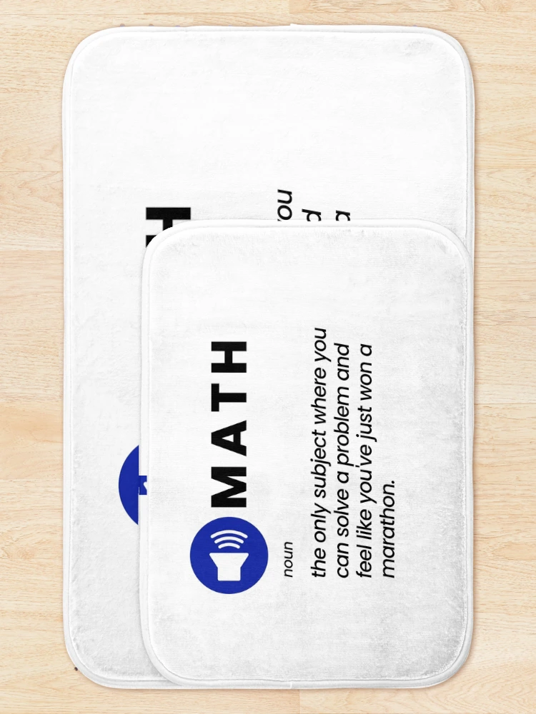 Thumbnail 5 of 6, Bath Mat, Funny Math Joke designed and sold by MathVerge.
