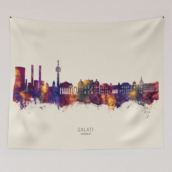 Aperçu de l'œuvre Galaţi Romania Skyline créée et vendue par ArtPrints.