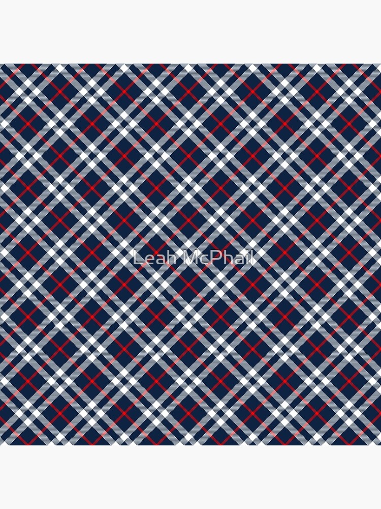 Red White and Blue Tartan by LeahMcPhail