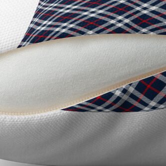Alternate view of Red White and Blue Tartan Throw Pillow