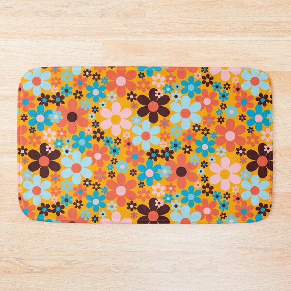 Item preview, Flower power retro florals straight from the 1970s  designed and sold by BlackDogArtists.