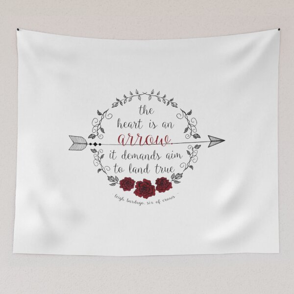 Item preview, the heart is an arrow - six of crows book quote   designed and sold by SplatxCosplay.