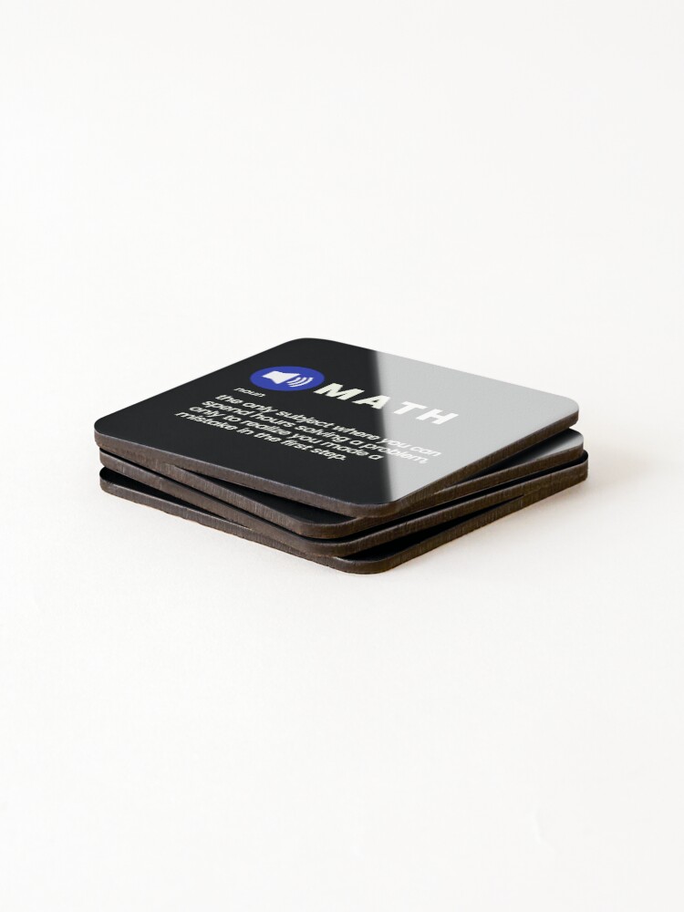 Thumbnail 4 of 5, Coasters (Set of 4), Funny Math Joke designed and sold by MathVerge.