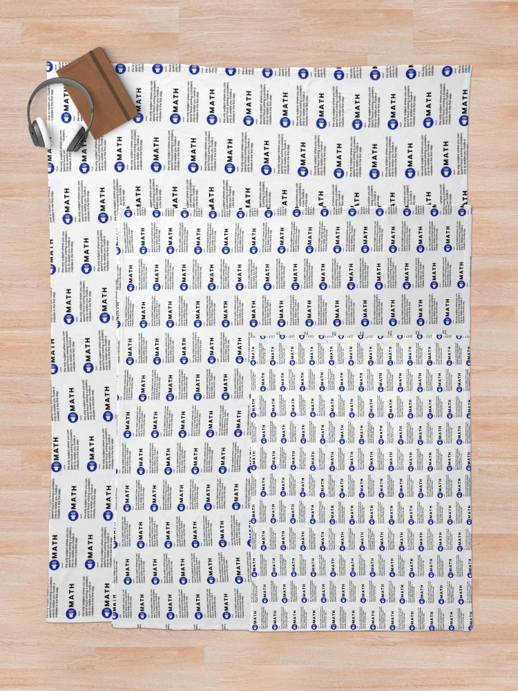Thumbnail 5 of 6, Throw Blanket, Funny Math Joke designed and sold by MathVerge.