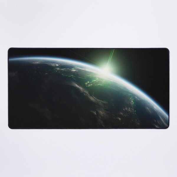 Item preview, The earth from orbit with greenish light designed and sold by MindsArtDesign.