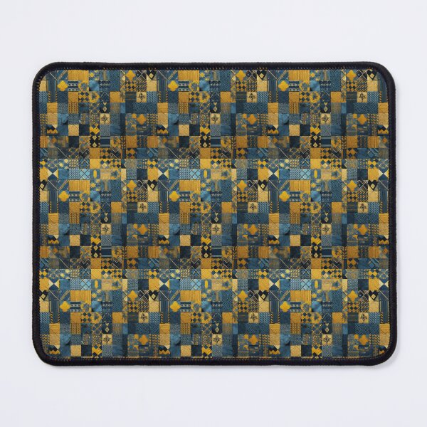 Item preview, Collage de patchwork azul y amarillo designed and sold by FloralSemblance.