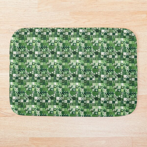 Item preview, Patchwork collage green and white designed and sold by FloralSemblance.