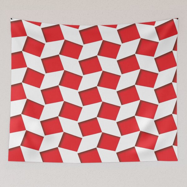 Item preview, Red White Cool Square Shape Pattern designed and sold by shoppnow1.