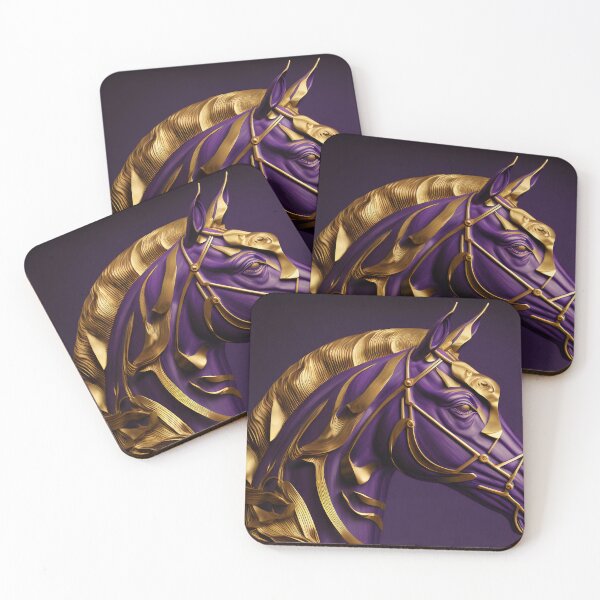 Item preview, gold and purple horse designed and sold by zoldi.